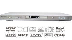 Black Diamond - MP6000 Slim DVD Player with Karaoke